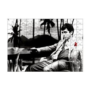 Cakapuzzle Al Pacino Tony Montana Yaralı Yüz 120 Parça Ahşap Puzzle