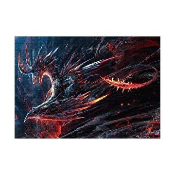 Cakapuzzle Alevden Yapılmış Ürkütücü Ejderha 120 Parça Ahşap Puzzle