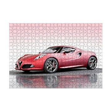 Cakapuzzle Alfa Romeo 4C Concept Kırmızı Otomobil Görseli 120 Parça Ahşap Puzzle