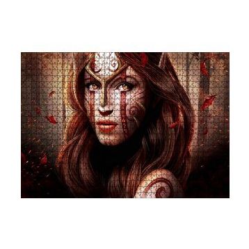 Cakapuzzle Amazon Savaşçı Kadını ve Orman 120 Parça Ahşap Puzzle
