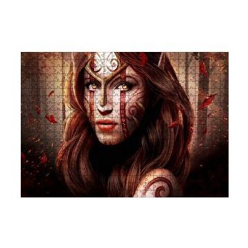 Cakapuzzle Amazon Savaşçı Kadını ve Orman 120 Parça Ahşap Puzzle