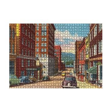 Cakapuzzle Amerikada 1930lar Sokak Manzarası 120 Parça Ahşap Puzzle