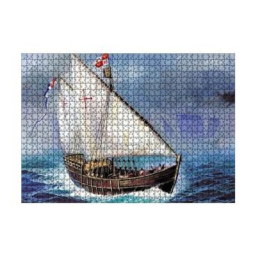 Cakapuzzle Amerikayı Keşfeden Colombun Yelkenlisi 120 Parça Ahşap Puzzle