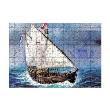 Cakapuzzle Amerikayı Keşfeden Colombun Yelkenlisi 120 Parça Ahşap Puzzle