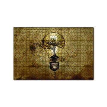 Cakapuzzle Ampul ve İçinde İhtiyar Ağaç 120 Parça Ahşap Puzzle