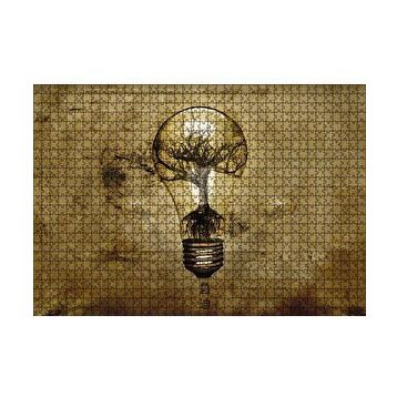 Cakapuzzle Ampul ve İçinde İhtiyar Ağaç 120 Parça Ahşap Puzzle