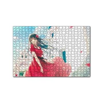 Cakapuzzle Animasyon Filmi Kırmızılı Çiçekli Kız 120 Parça Ahşap Puzzle