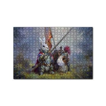 Cakapuzzle Animasyon Tavşan Şovalye Görseli 120 Parça Ahşap Puzzle