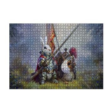Cakapuzzle Animasyon Tavşan Şovalye Görseli 120 Parça Ahşap Puzzle