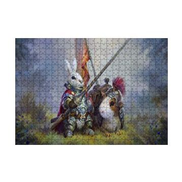 Cakapuzzle Animasyon Tavşan Şovalye Görseli 120 Parça Ahşap Puzzle