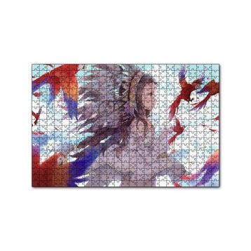 Cakapuzzle Anime Kız Ve Papağanlar Görseli 120 Parça Ahşap Puzzle