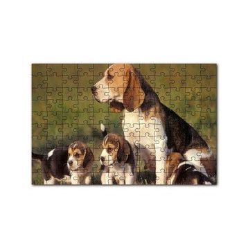 Cakapuzzle Anne Beagle ve Sevimli Yavruları 120 Parça Ahşap Puzzle
