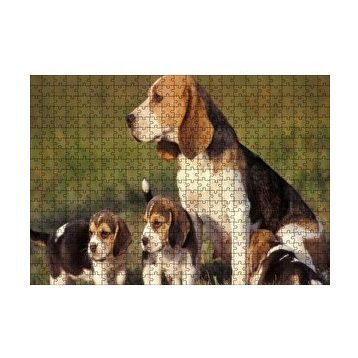 Cakapuzzle Anne Beagle ve Sevimli Yavruları 120 Parça Ahşap Puzzle