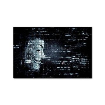 Cakapuzzle Anonymous Maske ve Kodlar 120 Parça Ahşap Puzzle
