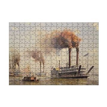 Cakapuzzle Antika Buharlı Vapurlar 120 Parça Ahşap Puzzle