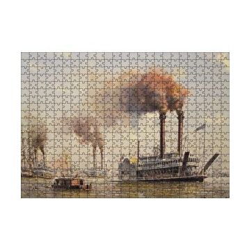 Cakapuzzle Antika Buharlı Vapurlar 120 Parça Ahşap Puzzle