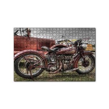 Cakapuzzle Antika Motosiklet Ve Araba Görseli 120 Parça Ahşap Puzzle