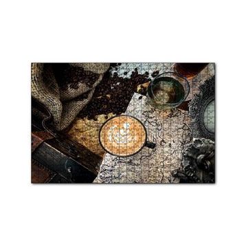 Cakapuzzle Antikalar Haritalar İrlanda Sütlü Kahvesi Görseli 120 Parça Ahşap Puzzle