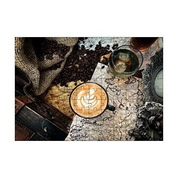 Cakapuzzle Antikalar Haritalar İrlanda Sütlü Kahvesi Görseli 120 Parça Ahşap Puzzle