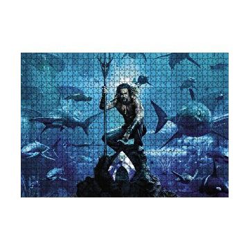 Cakapuzzle Aquaman Su Altında Köpek Balıklar 120 Parça Ahşap Puzzle