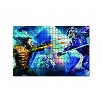 Cakapuzzle Aquaman VS King Orm Karşılaşması 120 Parça Ahşap Puzzle