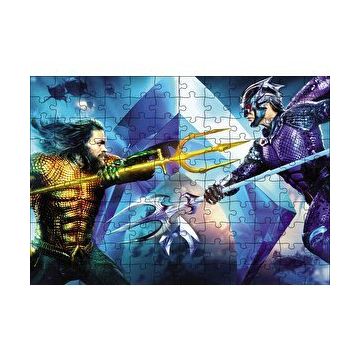 Cakapuzzle Aquaman VS King Orm Karşılaşması 120 Parça Ahşap Puzzle