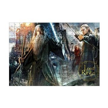 Cakapuzzle Aragorn Frodo Baggins Gandalf Gimli Leolas 120 Parça Ahşap Puzzle