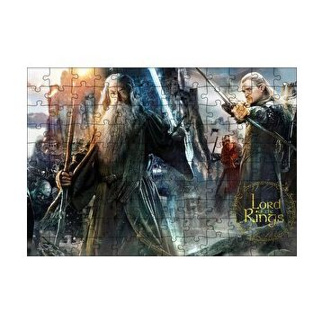 Cakapuzzle Aragorn Frodo Baggins Gandalf Gimli Leolas 120 Parça Ahşap Puzzle