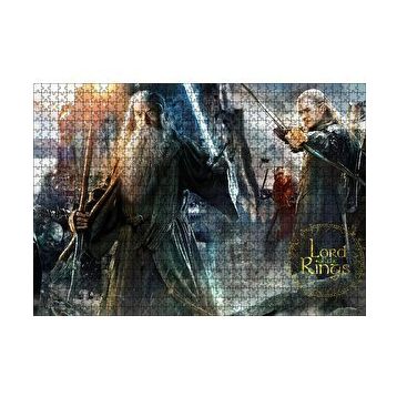 Cakapuzzle Aragorn Frodo Baggins Gandalf Gimli Leolas 120 Parça Ahşap Puzzle