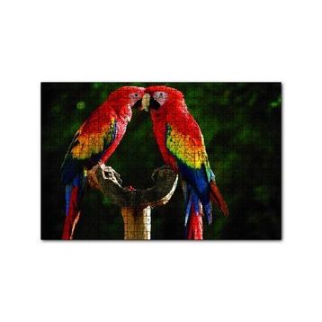 Cakapuzzle Aşık Papaganlar 120 Parça Ahşap Puzzle