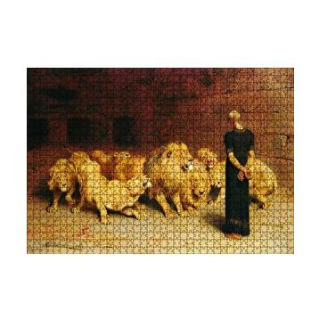 Cakapuzzle Aslan Terbiyecisi ve Aslanlar 120 Parça Ahşap Puzzle
