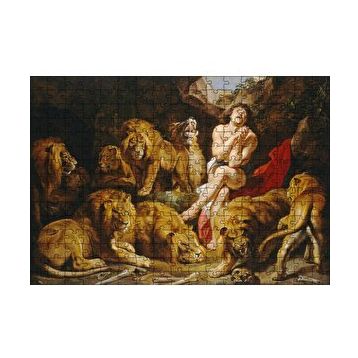 Cakapuzzle Aslanlara Atılan Danielın Yakarışı 120 Parça Ahşap Puzzle