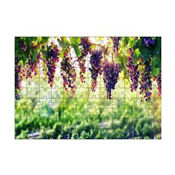 Cakapuzzle Asma Üzümü Kırmızı Üzüm Görseli 120 Parça Ahşap Puzzle