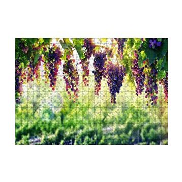 Cakapuzzle Asma Üzümü Kırmızı Üzüm Görseli 120 Parça Ahşap Puzzle