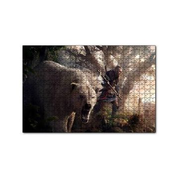Cakapuzzle Assassins Creed Baltalı Savaşçı ve Ayı 120 Parça Ahşap Puzzle