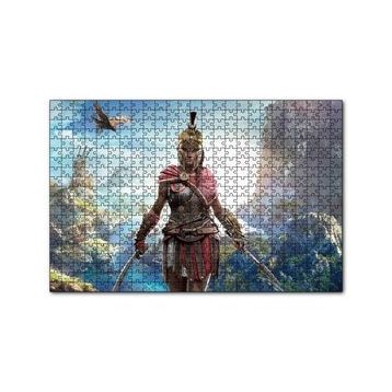 Cakapuzzle Assassins Creed Kadın Suikastçi Nehir ve Dağlar 120 Parça Ahşap Puzzle