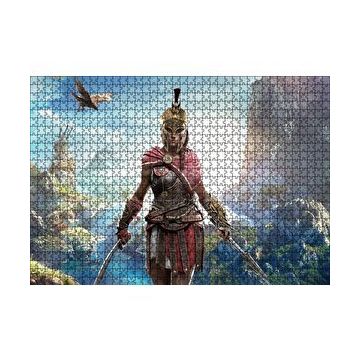 Cakapuzzle Assassins Creed Kadın Suikastçi Nehir ve Dağlar 120 Parça Ahşap Puzzle