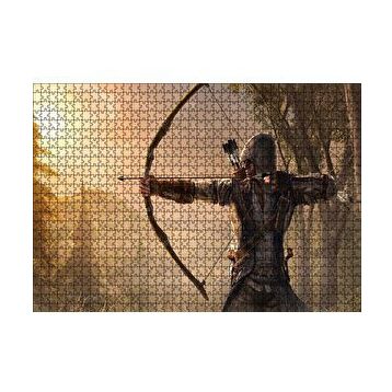 Cakapuzzle Assassins Creed Okçu Savaşçı ve Orman 120 Parça Ahşap Puzzle