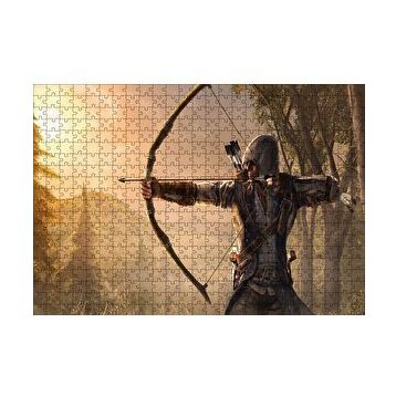 Cakapuzzle Assassins Creed Okçu Savaşçı ve Orman 120 Parça Ahşap Puzzle