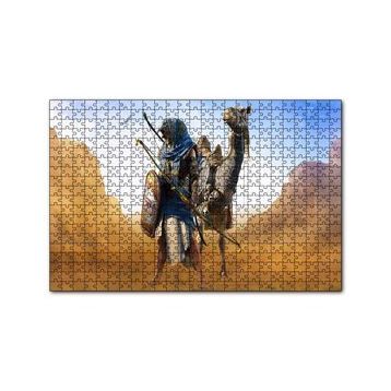 Cakapuzzle Assassins Creed Origins Mısır Çöl Savaşçısı ve Devesi 120 Parça Ahşap Puzzle