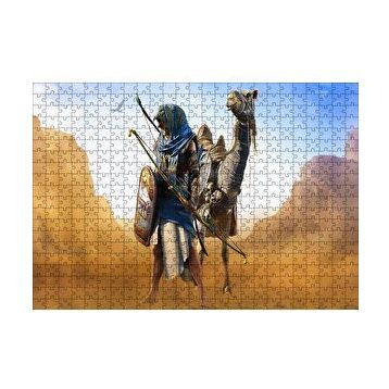 Cakapuzzle Assassins Creed Origins Mısır Çöl Savaşçısı ve Devesi 120 Parça Ahşap Puzzle