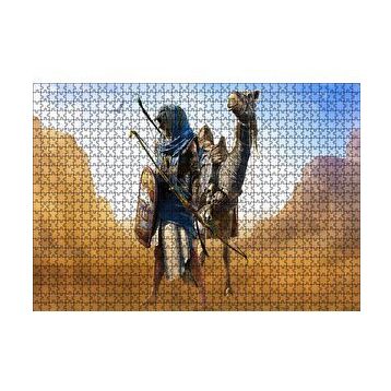 Cakapuzzle Assassins Creed Origins Mısır Çöl Savaşçısı ve Devesi 120 Parça Ahşap Puzzle