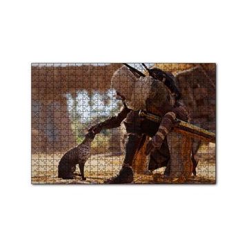 Cakapuzzle Assassins Creed Origins Mısır Kedi ve Karakter 120 Parça Ahşap Puzzle