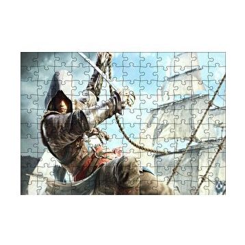 Cakapuzzle Assassins Creed Suiakstçi Yelken Halatlarında 120 Parça Ahşap Puzzle