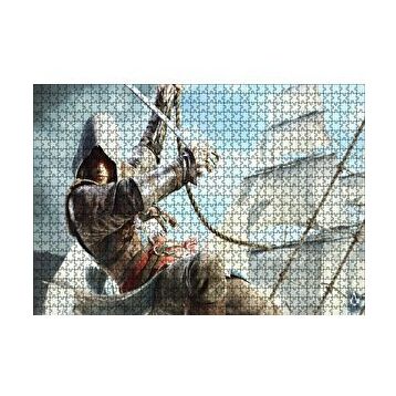 Cakapuzzle Assassins Creed Suiakstçi Yelken Halatlarında 120 Parça Ahşap Puzzle