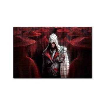 Cakapuzzle Assassins Creed Suikastçi ve Kırmızı Kıyafetliler 120 Parça Ahşap Puzzle