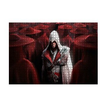 Cakapuzzle Assassins Creed Suikastçi ve Kırmızı Kıyafetliler 120 Parça Ahşap Puzzle