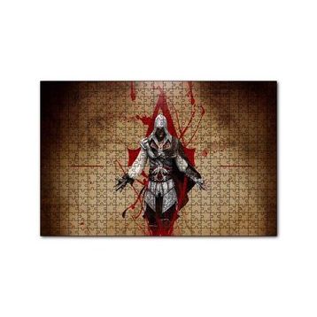 Cakapuzzle Assassins Creed Suikastçi ve Leonardo Çizimi 120 Parça Ahşap Puzzle