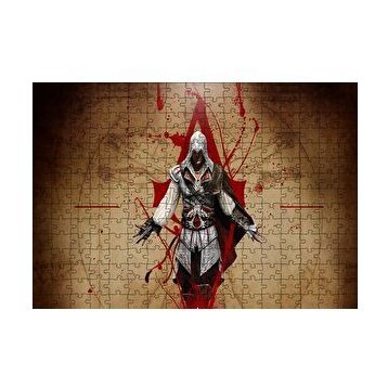 Cakapuzzle Assassins Creed Suikastçi ve Leonardo Çizimi 120 Parça Ahşap Puzzle