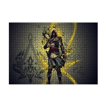 Cakapuzzle Assassins Creed Suikastçi ve Sarı Dalgalar 120 Parça Ahşap Puzzle